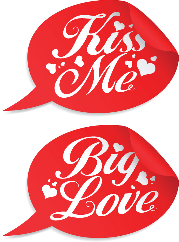 free vector Valentine day special stickers vector